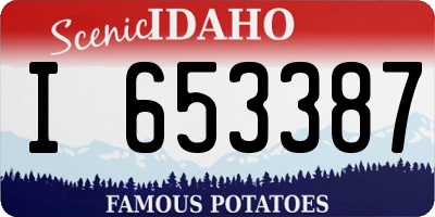 ID license plate I653387
