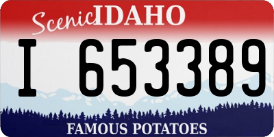 ID license plate I653389