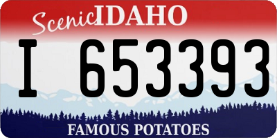 ID license plate I653393