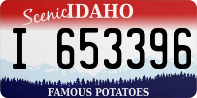 ID license plate I653396