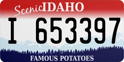 ID license plate I653397