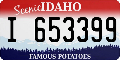 ID license plate I653399