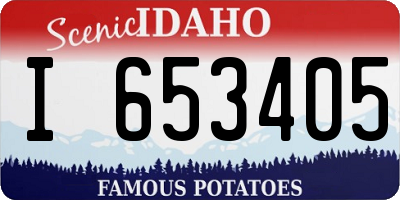 ID license plate I653405