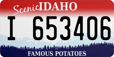 ID license plate I653406
