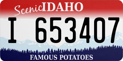 ID license plate I653407