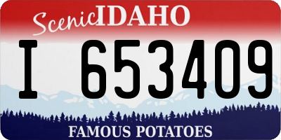 ID license plate I653409