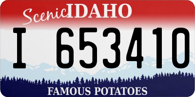 ID license plate I653410