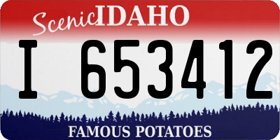 ID license plate I653412