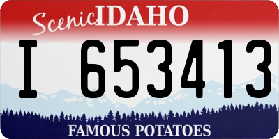 ID license plate I653413