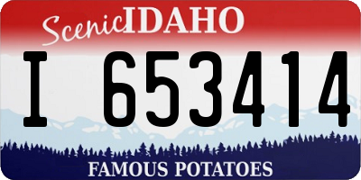 ID license plate I653414