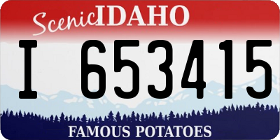 ID license plate I653415