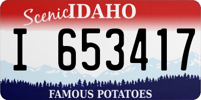 ID license plate I653417