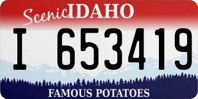 ID license plate I653419