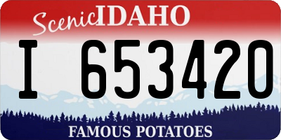 ID license plate I653420