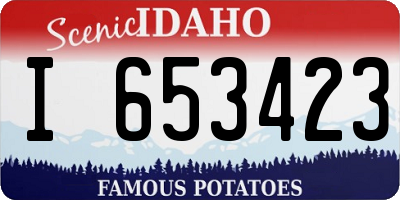 ID license plate I653423