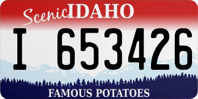 ID license plate I653426