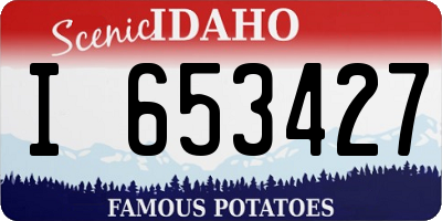 ID license plate I653427