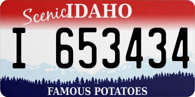ID license plate I653434