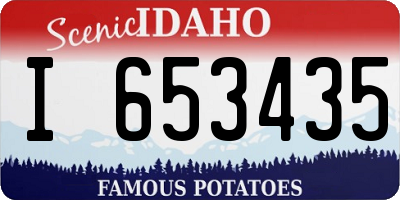 ID license plate I653435