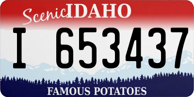 ID license plate I653437
