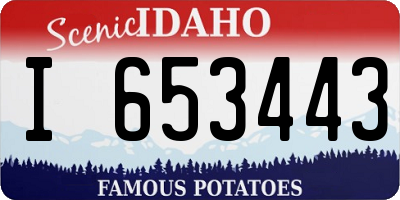 ID license plate I653443