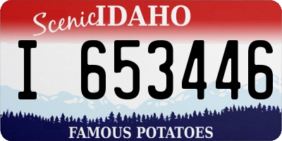 ID license plate I653446