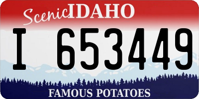 ID license plate I653449