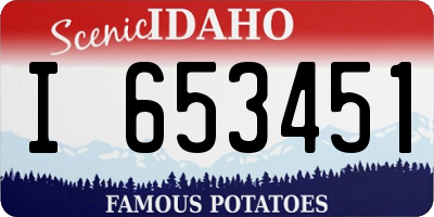 ID license plate I653451