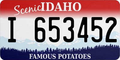 ID license plate I653452