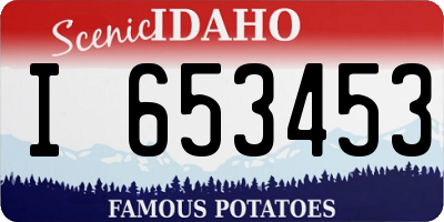ID license plate I653453