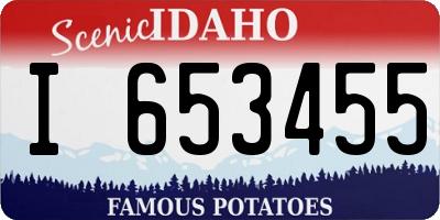 ID license plate I653455