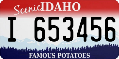 ID license plate I653456