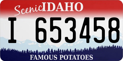 ID license plate I653458