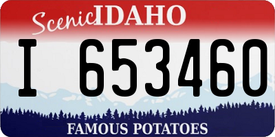 ID license plate I653460