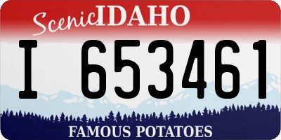 ID license plate I653461
