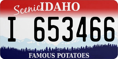 ID license plate I653466