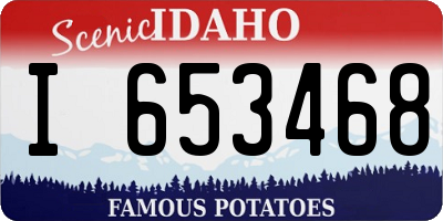 ID license plate I653468