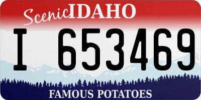 ID license plate I653469