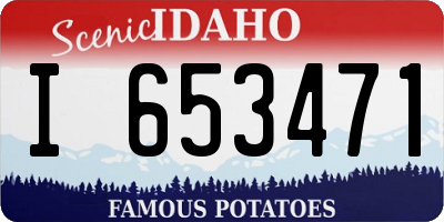 ID license plate I653471