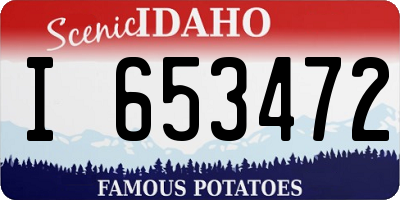 ID license plate I653472