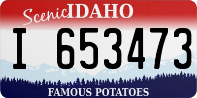 ID license plate I653473