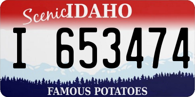 ID license plate I653474