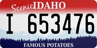 ID license plate I653476