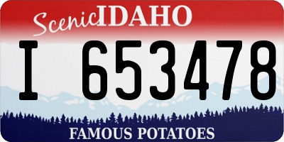 ID license plate I653478