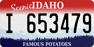 ID license plate I653479