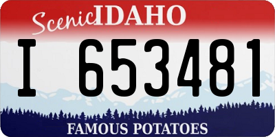 ID license plate I653481