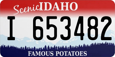 ID license plate I653482
