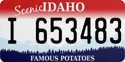 ID license plate I653483