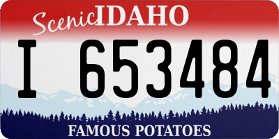 ID license plate I653484