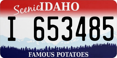 ID license plate I653485